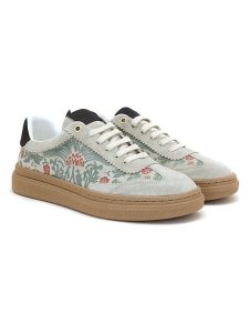 Goby Skórzane sneakersy w kolorze szaro-zielonym rozmiar: 39. Szare trampki Goby, bez wzorów, bez zapięcia. Za 245,96 zł.