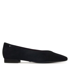 Baleriny Tamaris. Czarne balerinki Tamaris, bez wzorów, bez obcasa, bez zapięcia. Za 324,99 zł.