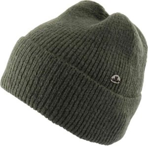 Damska czapka zimowa Jail Jam Basic w kolorze wojskowej zieleni. Zielone czapki Erima, z aplikacjami, z elastanu, eleganckie. Za 120,99 zł.