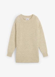 Ciepły sweter 2 w 1 ciążowy i do karmienia piersią. Zielone swetry klasyczne bonprix, bez kołnierzyka, moda ciążowa. Za 124,99 zł.