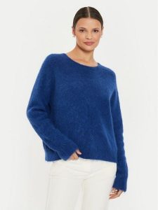 Kontatto Sweter 3M0229 AI253M10 Niebieski Relaxed Fit. Niebieskie swetry klasyczne Kontatto, m, z syntetyku, bez kołnierzyka. Za 299,99 zł.