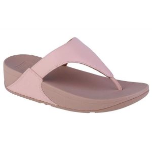 Japonki FitFlop Lulu W I88-A35 różowe. Czerwone klapki bez wzorów, z gumy, bez obcasa. Za 414,07 zł.