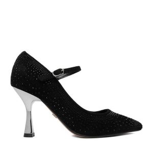 Szpilki Nine West. Czarne szpilki Nine West, bez wzorów, bez obcasa. Za 249,99 zł.