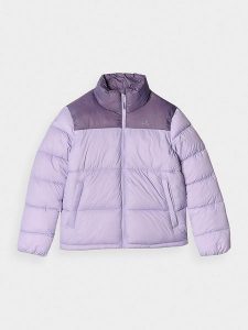 4F Kurtka pikowana w kolorze fioletowym rozmiar: M. Różowe kurtki 4f, m, bez wzorów, bez kaptura. Za 197,63 zł.