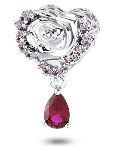 CHARM'S Srebrny charms z cyrkoniami rozmiar: onesize. Różowe zawieszki CHARM'S, z cyrkonią, srebrne. Za 178,79 zł.