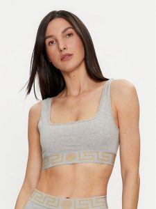 Versace Biustonosz top 1013323 Szary. Szare biustonosze Versace, bez wzorów, z bawełny. Za 259,99 zł.