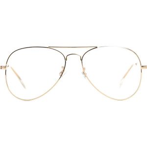 Biało-Złote Okulary Zerówki Jade. Białe okulary przeciwsłoneczne marki Born2be. Za 14,99 zł.