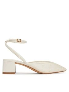 Aldo Czółenka Eliaa 14296203 Biały. Białe czółenka ALDO, bez wzorów, z materiału, bez obcasa, bez zapięcia. Za 459,99 zł.