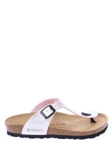 BACKSUN Japonki "Singapore" w kolorze jasnoróżowym rozmiar: 36. Różowe klapki Backsun, bez wzorów, z materiału, z otwartym noskiem, bez obcasa. Za 117,99 zł.