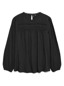 Vero Moda Bluzka w kolorze czarnym rozmiar: XL. Czarne bluzki Vero Moda, s, bez wzorów, z wiskozy, klasyczne, bez kołnierzyka, bez ramiączek. Za 94,95 zł.