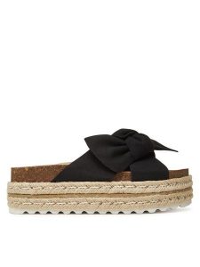DeeZee Espadryle CT0626-16 Czarny. Czarne espadryle DeeZee, bez wzorów, z materiału, bez obcasa. Za 139,99 zł.