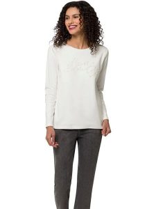 Heine Bluza w kolorze białym rozmiar: 40. Białe bluzy Heine, bez wzorów, z bawełny, bez kaptura. Za 79,21 zł.