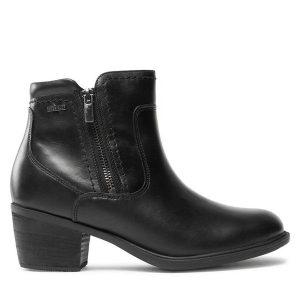 Botki Clarks. Czarne botki Clarks, bez wzorów, bez obcasa, na słupku, bez zapięcia. Za 579,99 zł.