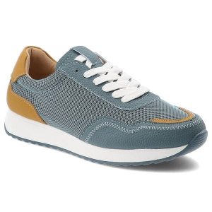 Niebieskie Sneakersy S.Barski Wygodne Obuwie Damskie. Niebieskie sukienki S.BARSKI, na co dzień, l, bez wzorów, ze skóry, eleganckie, bez kołnierzyka, bez ramiączek, dopasowane. Za 186,99 zł.