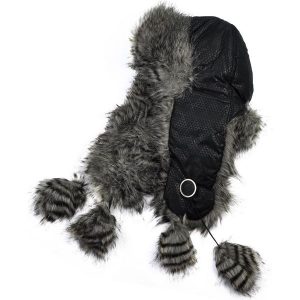 Czapka damska Uszanka Elegant fur czarno-szara. Czapki marki Art of Polo. Za 47,34 zł.