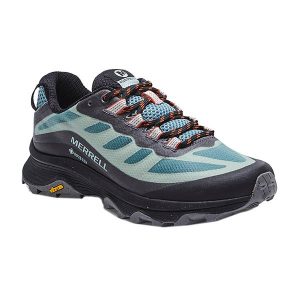 Buty turystyczne damskie Merrell Moab Speed GTX. Brązowe buty trekkingowe Merrell, bez zapięcia. Za 529,99 zł.