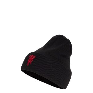 Wełniana czapka MANCHESTER UNITED. Białe czapki ADIDAS, bez wzorów, z dzianiny, klasyczne. Za 119,00 zł.