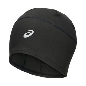 Czapka do biegania Asics Winter 3013B179 001 S/M. Czarne czapki ASICS, bez wzorów, z poliesteru, sportowe. Za 88,99 zł.