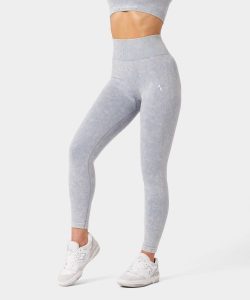 Legginsy Bezszwowe sportowe dla kobiet Carpatree Yasmine z wysokim stanem. Niebieskie legginsy Carpatree, bez wzorów, z materiału, z podwyższonym stanem. Za 171,99 zł.