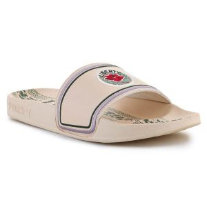 Klapki Puma x Liberty Leadcat 2.0 Sandals W 385288-01 beżowy. Brązowe klapki bez wzorów, bez obcasa. Za 287,72 zł.