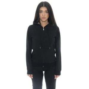 Bluza z bawełna z kaptur na co dzień na siłownię. Czarne bluzy LEONE 1947 APPAREL, bez wzorów, z bawełny, bez kaptura. W wyprzedaży za 134,57 zł.