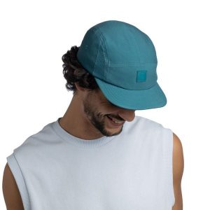 5-panelowa czapka Buff Solid. Niebieskie czapki Buff, bez wzorów, z elastanu, sportowe. Za 121,22 zł.