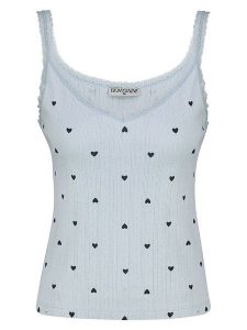 Sublevel Top w kolorze błękitnym rozmiar: L. Niebieskie topy Sublevel, l, bez wzorów, z bawełny, bez kołnierzyka, bez ramiączek. Za 39,99 zł.