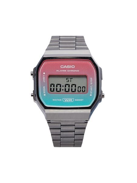 Casio Zegarek A168WERB-2AEF Srebrny. Szare, cyfrowe zegarki Casio. Za 259,99 zł.