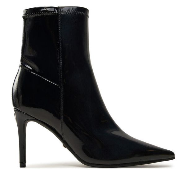 Botki Guess. Czarne botki Guess, z aplikacjami, bez obcasa, na szpilce, bez zapięcia. Za 449,99 zł.