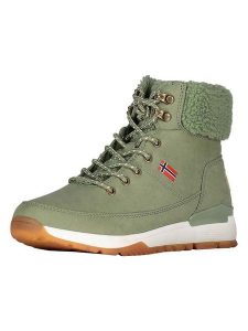 Geographical Norway Botki "Omount" w kolorze zielonym rozmiar: 39. Zielone botki Geographical Norway, bez wzorów, bez obcasa, bez zapięcia. Za 206,42 zł.