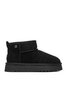Nine West Śniegowce CEO-MENA-01 Czarny. Czarne buty zimowe Nine West, ze skóry, bez obcasa, bez zapięcia. Za 259,99 zł.