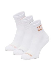 Billabong Skarpety długie AS_BILLABONG_03Z_SS25 (3-PACK) Biały. Białe skarpetki Billabong, bez wzorów, z materiału. Za 34,99 zł.