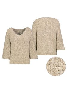 Sublevel Sweter w kolorze beżowym rozmiar: L/XL. Brązowe swetry oversize Sublevel, l, bez wzorów, ze splotem, bez ramiączek. Za 70,24 zł.