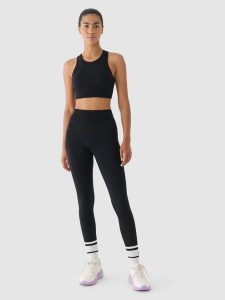4F Legginsy treningowe bezszwowe 4F x Anna Lewandowska - czarne S/M. Czarne legginsy 4f, bez wzorów, z dzianiny, z podwyższonym stanem. Za 149,99 zł.