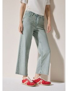 Cecil Dżinsy - Comfort fit - w kolorze zielonym rozmiar: W31/L28. Zielone jeansy Cecil, z aplikacjami, ze skóry. Za 149,31 zł.