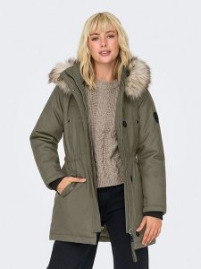 ONLY Parka w kolorze khaki rozmiar: M. Brązowe płaszcze ONLY, m, bez wzorów, bez kaptura. Za 257,92 zł.