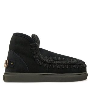 Śniegowce Mou. Czarne buty zimowe Mou, bez obcasa, bez zapięcia. Za 819,99 zł.