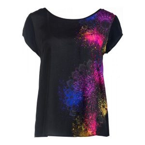 Desigual T-Shirt Damski Berlina S Czarny. T-shirty marki Desigual. W wyprzedaży za 201,00 zł.