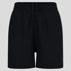 Spodenki damskie Odlo ESSENTIAL 4 INCH Short. Czarne szorty ODLO, bez wzorów, sportowe. Za 199,99 zł.