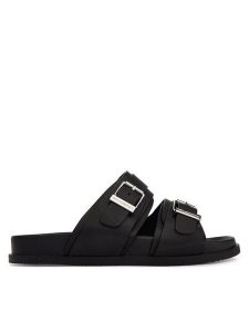 KARL LAGERFELD Klapki Kaden KL72106 Czarny. Czarne swetry oversize KARL LAGERFELD, m, bez wzorów, ze skóry, bez ramiączek. Za 561,99 zł.