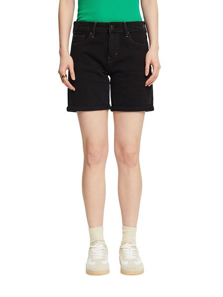 ESPRIT Szorty dżinsowe w kolorze czarnym rozmiar: W29. Czarne szorty ESPRIT, z aplikacjami, ze skóry, klasyczne. Za 74,46 zł.