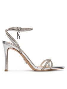 Steve Madden Sandały Jypsey-CNR 11005123 Srebrny. Szare sandały Steve Madden, bez wzorów, z materiału, bez obcasa, na szpilce, bez zapięcia. Za 519,99 zł.