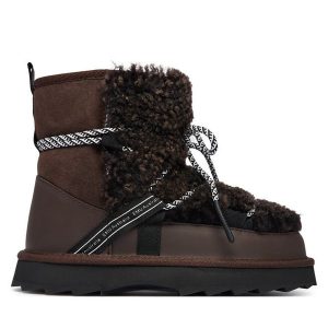 Śniegowce EMU Australia. Brązowe buty zimowe EMU Australia, bez obcasa, bez zapięcia. Za 864,99 zł.