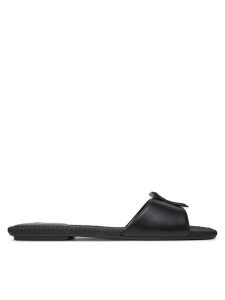 Armani Exchange Klapki XDP055 XV921 00002 Czarny. Czarne klapki Armani Exchange, bez wzorów, ze skóry, bez obcasa. Za 389,99 zł.