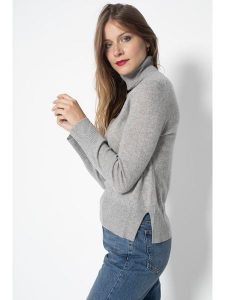 Perfect Cashmere Kaszmirowy golf "Tracy" w kolorze szarym rozmiar: XXL. Szare golfy Perfect Cashmere, bez wzorów, z kaszmiru. Za 377,64 zł.