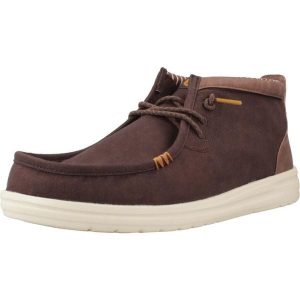 Buty HEY DUDE WALLY MID GRIPR VIN CLAS Brązowy. Brązowe buty trekkingowe PRO BRANDS, z tkaniny, bez zapięcia. Za 334,99 zł.