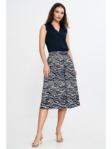 Nife Spódnica w kolorze granatowo-białym rozmiar: 38. Niebieskie spódnice Nife, bez wzorów, midi. Za 126,15 zł.