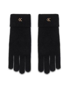 Calvin Klein Rękawiczki LV04F8141G Czarny. Czarne rękawiczki Calvin Klein, bez wzorów, z dzianiny. Za 249,99 zł.