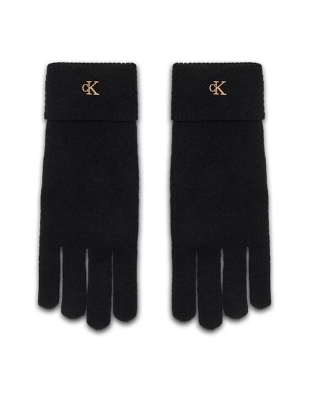 Calvin Klein Rękawiczki LV04F8141G Czarny. Czarne rękawiczki Calvin Klein, bez wzorów, z dzianiny. Za 249,99 zł.