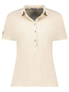Geographical Norway Koszulka polo "Kars" w kolorze beżowym rozmiar: XXL. Brązowe bluzki Geographical Norway, xxl, bez wzorów, z bawełny, bez kołnierzyka, bez ramiączek. Za 96,60 zł.